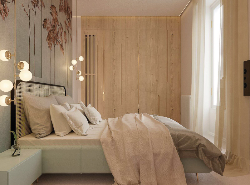 Chambre dressing et tete de lit